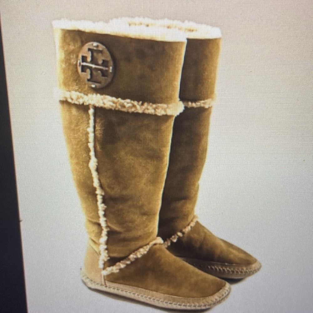 Tory Burch Amelie Suede leather trim tall boots women’s 7/7.5